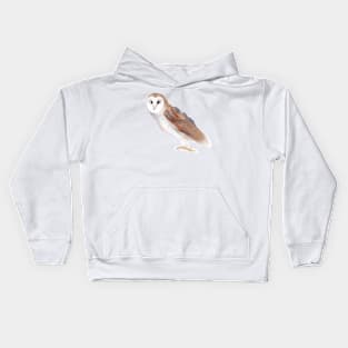 Barn Owl Watercolor Kids Hoodie